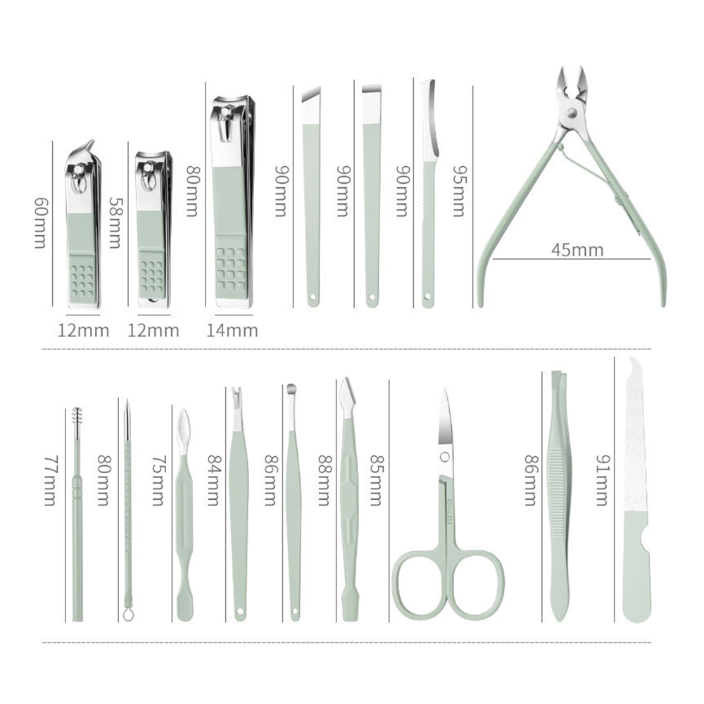 Set manicure Set tagliaunghie 16 pezzi